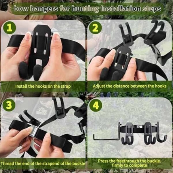 Bow Hangers for Hunting Comes with 3 Metal Gear Hooks and 1 Bow Hanger - Image 3