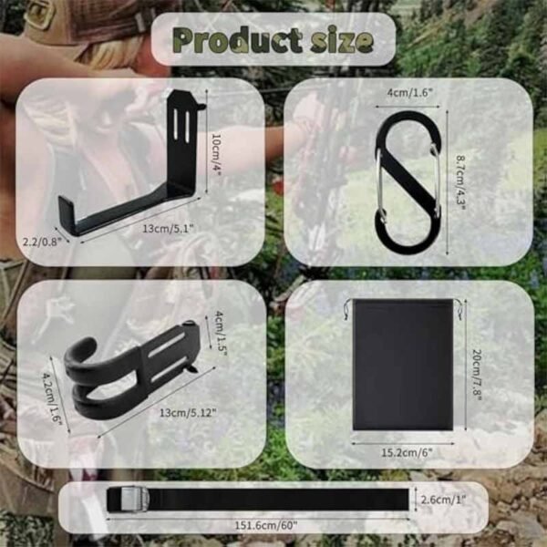 Bow Hangers for Hunting Comes with 3 Metal Gear Hooks and 1 Bow Hanger - Image 2