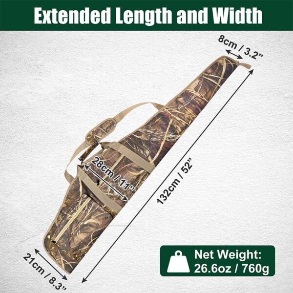 52" Long Scoped Rifle Soft Gun Case Shotgun Bag - Image 2