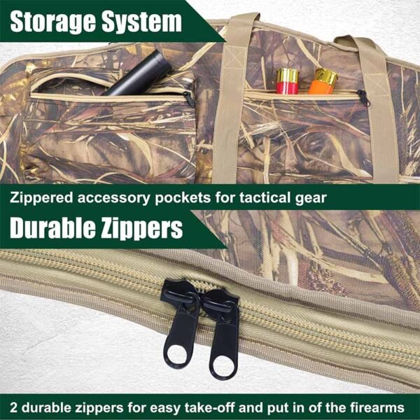 52" Long Scoped Rifle Soft Gun Case Shotgun Bag - Image 3