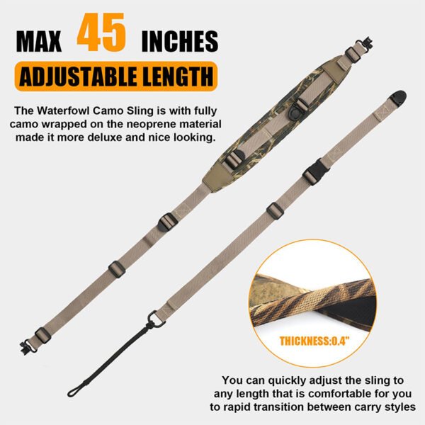 Crossbody Style Hands-Free Gun Sling for Rifle Shotgun Crossbow - Image 5