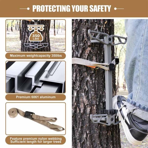 Lightweight Aluminum Hunting Climbing Steps - Image 3