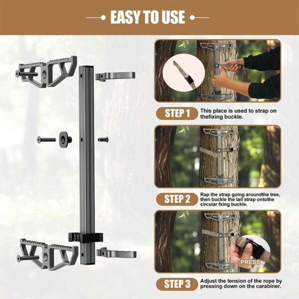 Lightweight Aluminum Hunting Climbing Steps - Image 2