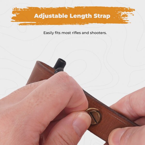 Ebnoxven Handcrafted Full-Grain Leather Rifle Sling with Ammo Loops & QD Swivels - Image 6