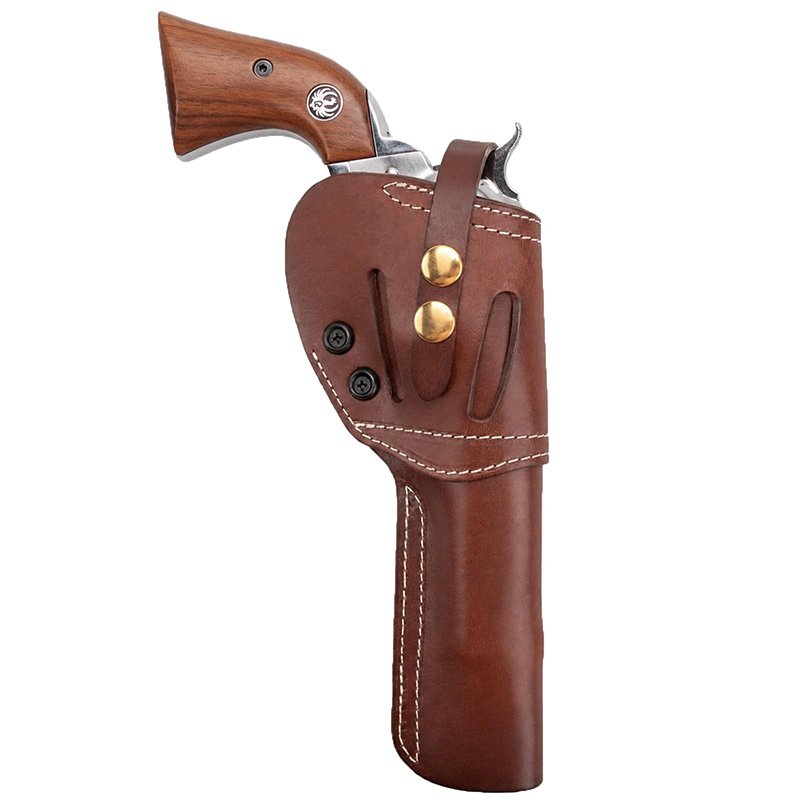 Ebnoxven Leather OWB Holster for 6.5 Inch Long Barrel Single Action Revolvers-Heritage Brown