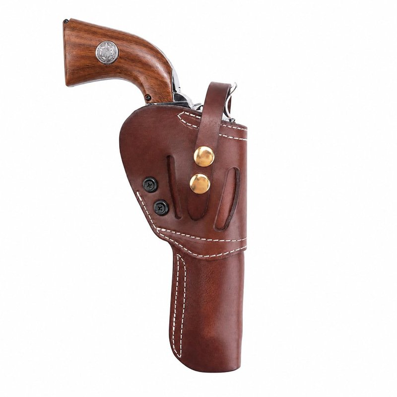 Ebnoxven Leather OWB Revolver Holster for 5.5 Inch Revolvers-Heritage Brown
